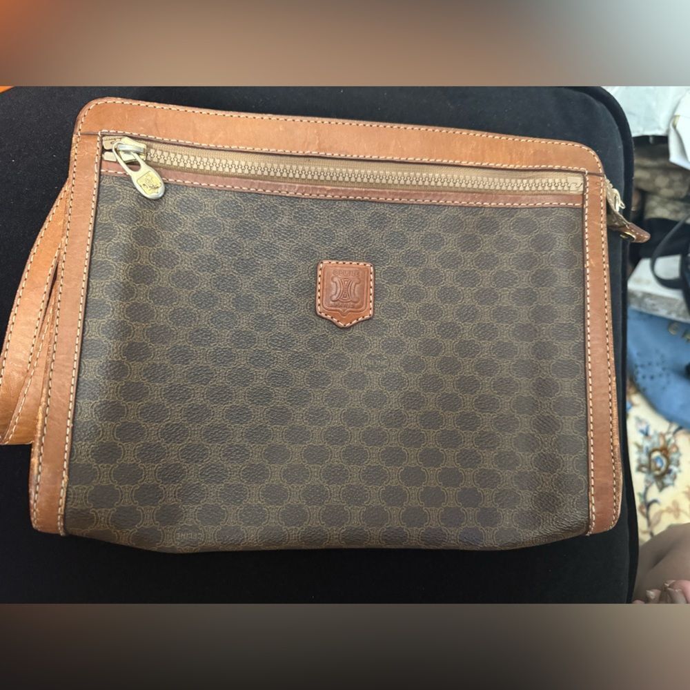 Celine Brown Leather wristlet
